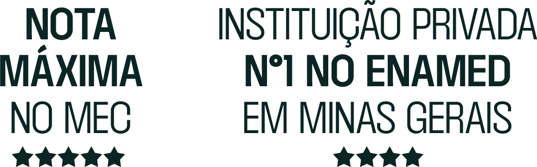 Nota máxima no MEC e instituição privada N1 no ENAMED em Minas Gerais